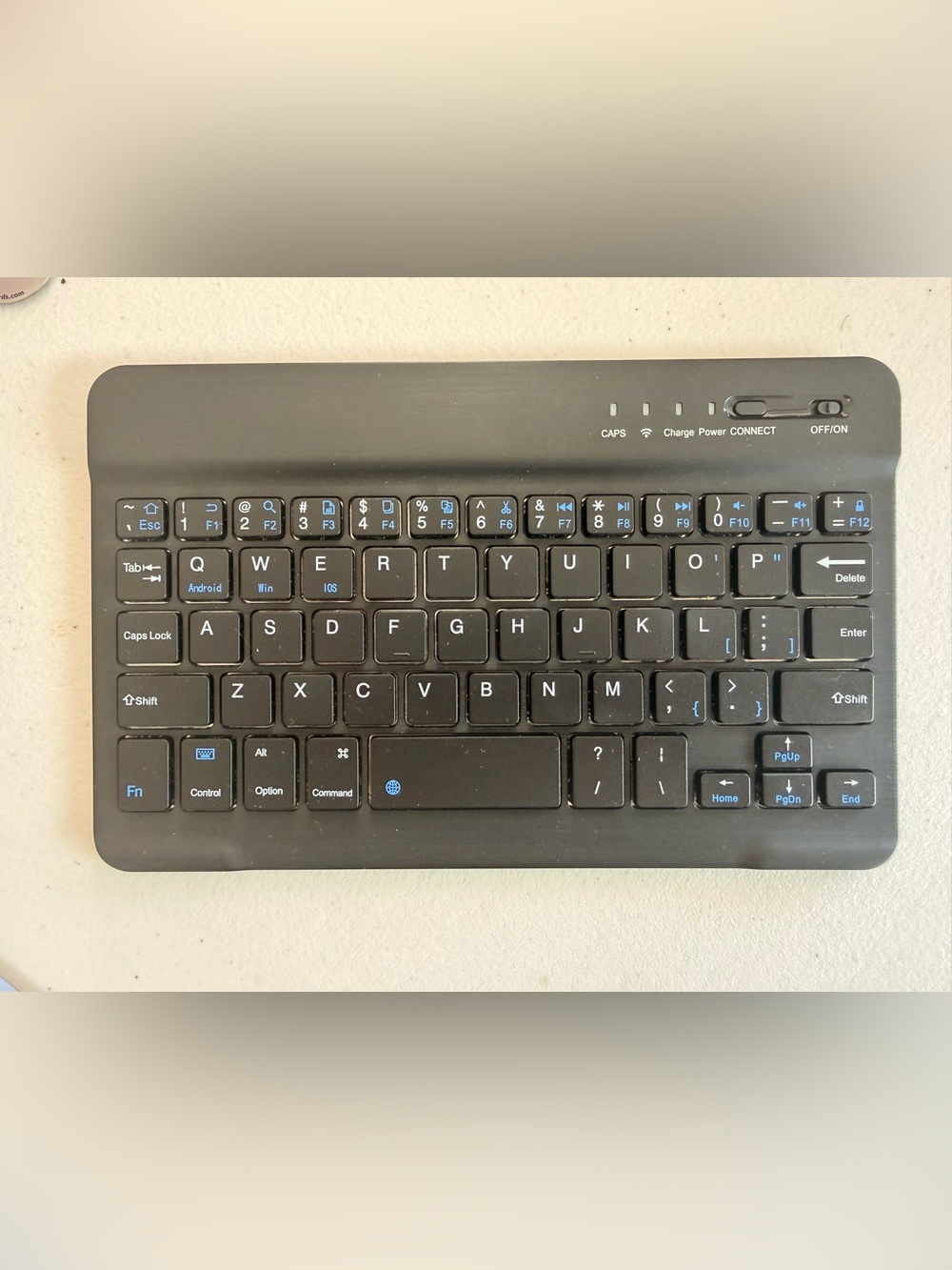 Portable Black Bluetooth Tablet Keyboard - Universal Wireless Keyboard